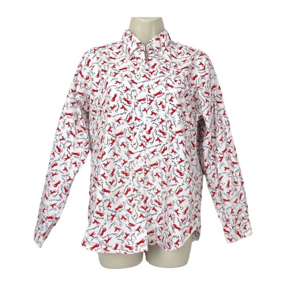 Vintage Five Star by Roper Top Womens Small Horse Print Retro Western Button Up - Picture 1 of 16